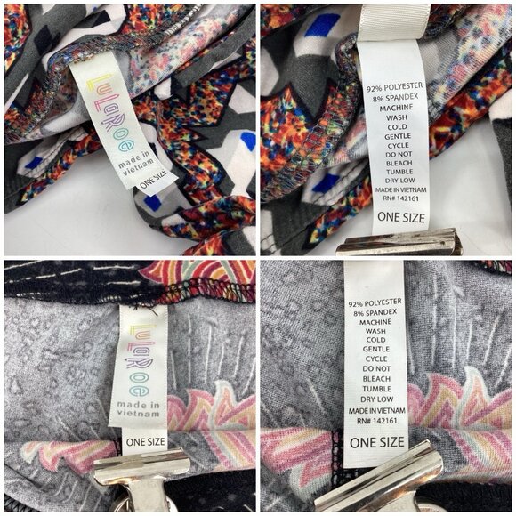 Wolf print women's leggings cactus sunset L bright colorful desert - Picture 3 of 7